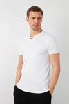 Buratti T-Shirt Regular Fit Weiß/Grau/Creme Buratti T-Shirt Regular Fit Weiß/Grau/Creme