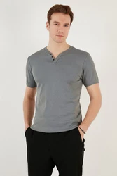 Buratti T-Shirt Regular Fit Grau/Hellgrau
