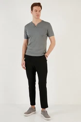 Buratti T-Shirt Regular Fit Grau/Hellgrau
