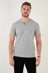 Buratti T-Shirt Regular Fit Grau/Hellgrau