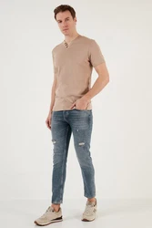 Buratti T-Shirt Regular Fit Khaki/Braun/Beige