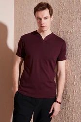 Buratti T-Shirt Regular Fit Dunkelrot/Bordeaux