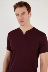 Buratti T-Shirt Regular Fit Dunkelrot/Bordeaux