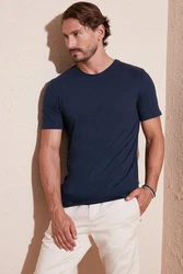 Buratti T-Shirt Slim Fit Dunkelblau/Blau