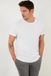 Buratti T-Shirt Slim Fit Weiß/Creme/Grau