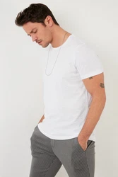 Buratti T-Shirt Slim Fit Weiß/Creme/Grau