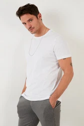 Buratti T-Shirt Slim Fit Weiß/Creme/Grau