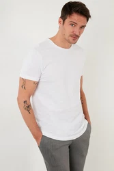 Buratti T-Shirt Slim Fit Weiß/Creme/Grau
