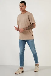 Buratti T-Shirt Slim Fit Beige/Khaki/Braun