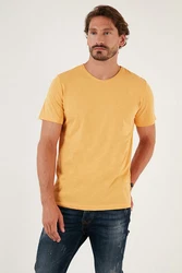 Buratti T-Shirt Slim Fit Gelb/Braun