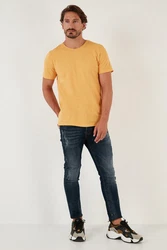 Buratti T-Shirt Slim Fit Gelb/Braun