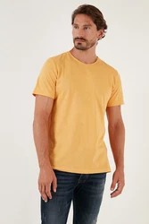Buratti T-Shirt Slim Fit Gelb/Braun