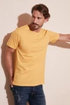 Buratti T-Shirt Slim Fit Gelb/Braun Buratti T-Shirt Slim Fit Gelb/Braun