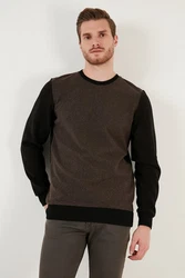 Buratti Sweatshirt Regular Fit Khaki/Dunkelgrün/Dunkelbraun/Braun