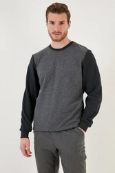 Buratti Sweatshirt Regular Fit Dunkelgrau/Dunkelblau/Grau