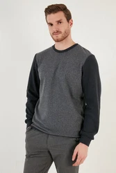 Buratti Sweatshirt Regular Fit Dunkelgrau/Dunkelblau/Grau
