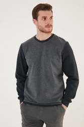 Buratti Sweatshirt Regular Fit Dunkelgrau/Dunkelblau/Grau