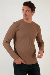 Buratti Sweatshirt Regular Fit Braun/Khaki/Beige/Grau