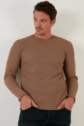 Buratti Sweatshirt Regular Fit Braun/Khaki/Beige/Grau