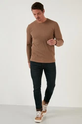 Buratti Sweatshirt Regular Fit Braun/Khaki/Beige/Grau