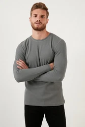 Buratti Sweatshirt Regular Fit Dunkelgrau/Hellgrau/Grau/Dunkelgrün