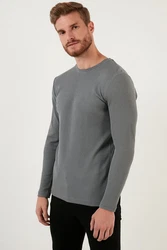 Buratti Sweatshirt Regular Fit Dunkelgrau/Hellgrau/Grau/Dunkelgrün