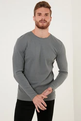 Buratti Sweatshirt Regular Fit Dunkelgrau/Hellgrau/Grau/Dunkelgrün