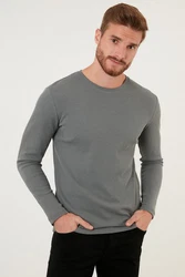 Buratti Sweatshirt Regular Fit Dunkelgrau/Hellgrau/Grau/Dunkelgrün