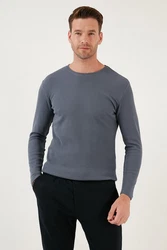 Buratti Sweatshirt Regular Fit Grau/Dunkelblau/Dunkelgrau/Hellgrau
