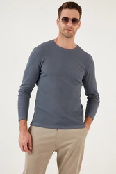 Buratti Sweatshirt Regular Fit Grau/Dunkelblau/Dunkelgrau/Hellgrau