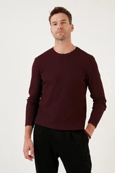 Buratti Sweatshirt Regular Fit Dunkelrot/Bordeaux