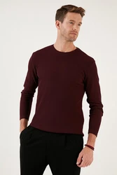 Buratti Sweatshirt Regular Fit Dunkelrot/Bordeaux