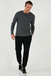 Buratti Sweatshirt Regular Fit Dunkelgrau/Hellgrau/Grau/Dunkelblau