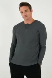 Buratti Sweatshirt Regular Fit Dunkelgrau/Hellgrau/Grau/Dunkelblau