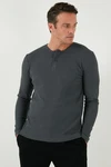 Buratti Sweatshirt Regular Fit Dunkelgrau/Hellgrau/Grau/Dunkelblau