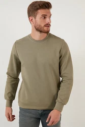 Buratti Sweatshirt Regular Fit Khaki/Dunkelgrün