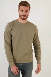 Buratti Sweatshirt Regular Fit Khaki/Dunkelgrün