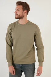 Buratti Sweatshirt Regular Fit Khaki/Dunkelgrün