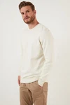 Buratti Sweatshirt Regular Fit Khaki/Creme/Weiß/Beige
