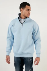 Buratti Sweatshirt Regular Fit Hellblau/Blau