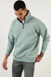 Buratti Sweatshirt Regular Fit Grün/Hellgrün/Hellblau