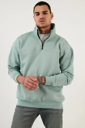 Buratti Sweatshirt Regular Fit Grün/Hellgrün/Hellblau