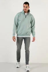 Buratti Sweatshirt Regular Fit Grün/Hellgrün/Hellblau