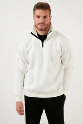 Buratti Sweatshirt Regular Fit Weiß/Creme/Dunkelblau