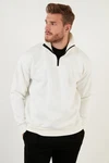 Buratti Sweatshirt Regular Fit Weiß/Creme/Dunkelblau Buratti Sweatshirt Regular Fit Weiß/Creme/Dunkelblau