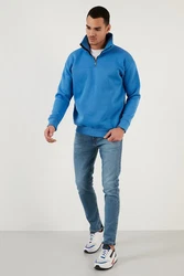 Buratti Sweatshirt Regular Fit Hellblau/Blau/Grau