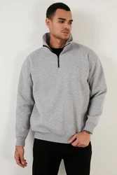 Buratti Sweatshirt Regular Fit Grau/Hellgrau