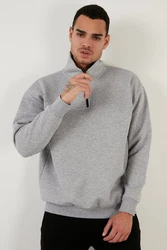 Buratti Sweatshirt Regular Fit Grau/Hellgrau