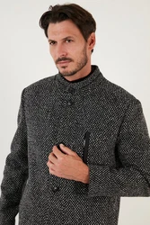 Buratti Wintermantel Slim Fit Grau/Dunkelgrau/Schwarz/Dunkelrot/Hellgrau