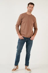 Buratti Sweatshirt Regular Fit Braun/Khaki